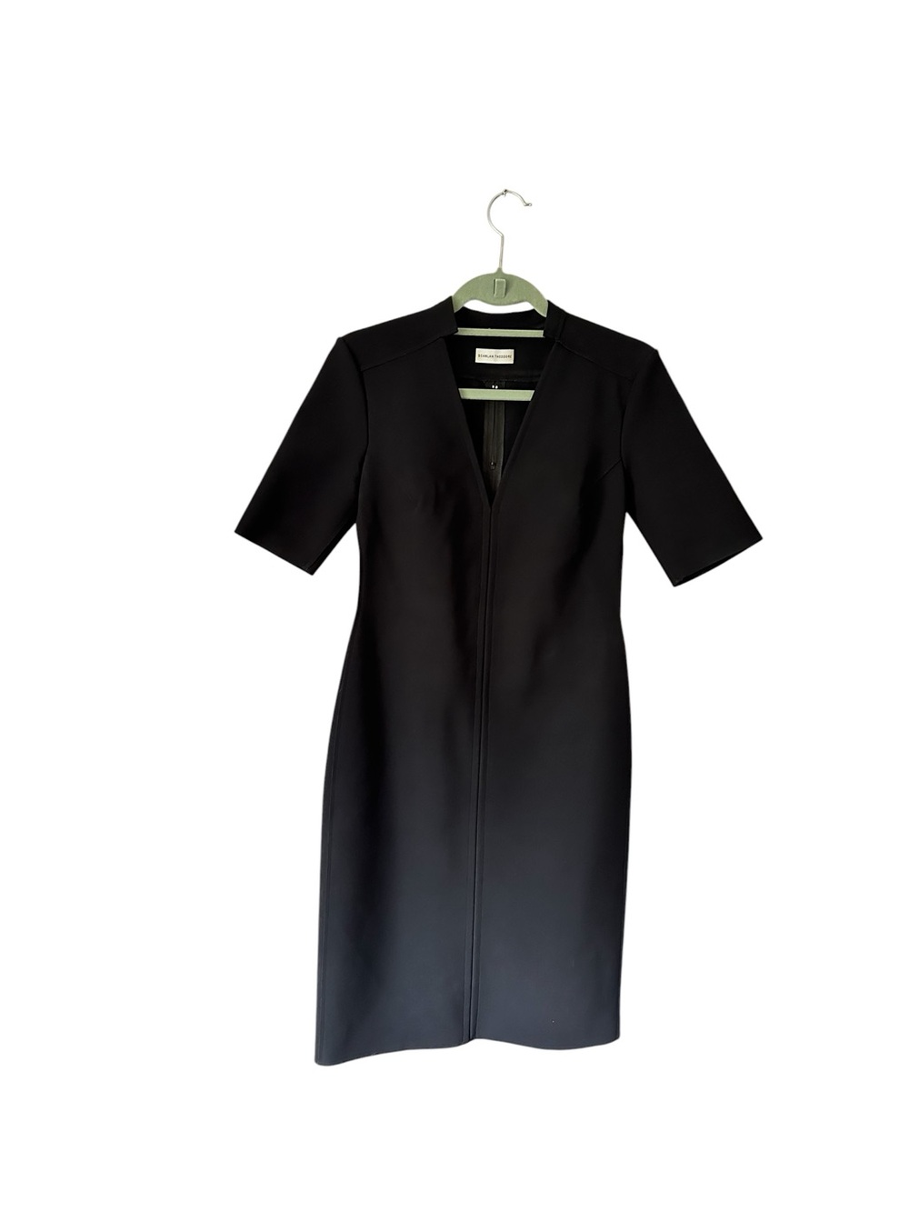 Scanlan Theodore black  V-Neck Midi Dress - Picture 2 of 7
